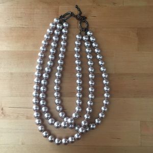 Three strand beaded necklace